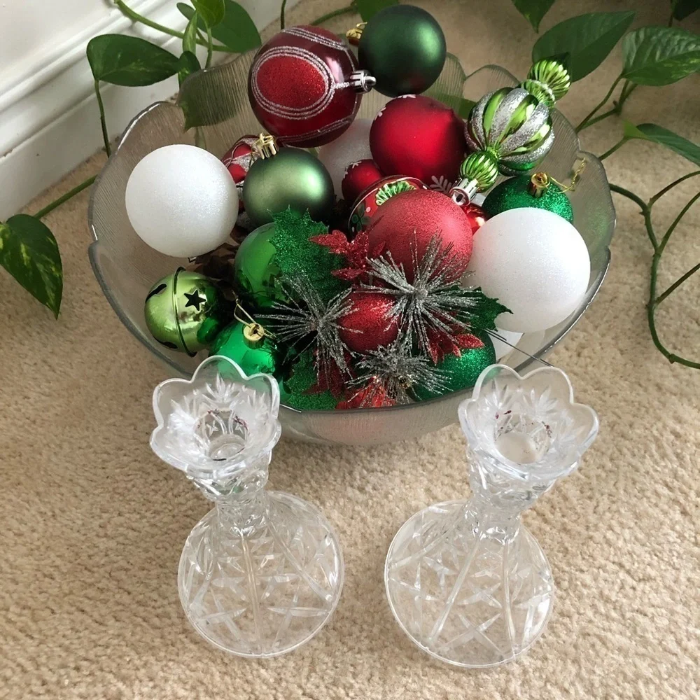 Crystal candle holders